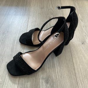 Kelly & Katie Black Rhinestone Heels